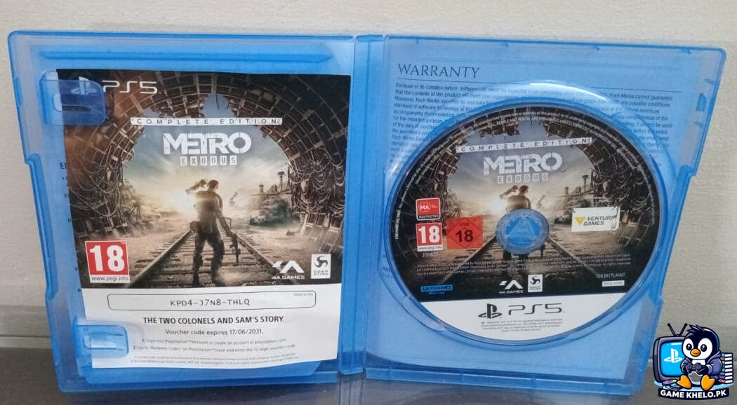 "Metro Exodus PS5 Used PlayStation game available at GameKhelo Islamabad Pakistan"