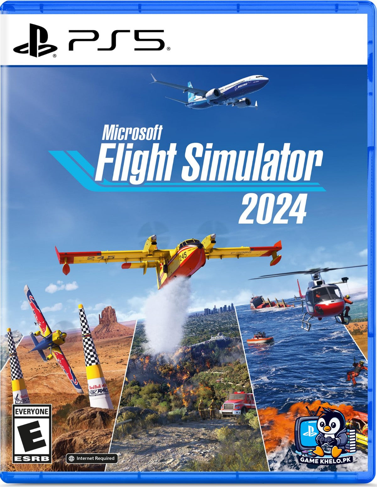 Brand new sealed Microsoft Flight Simulator 2024 PS5 game case on GameKhelo Pakistan