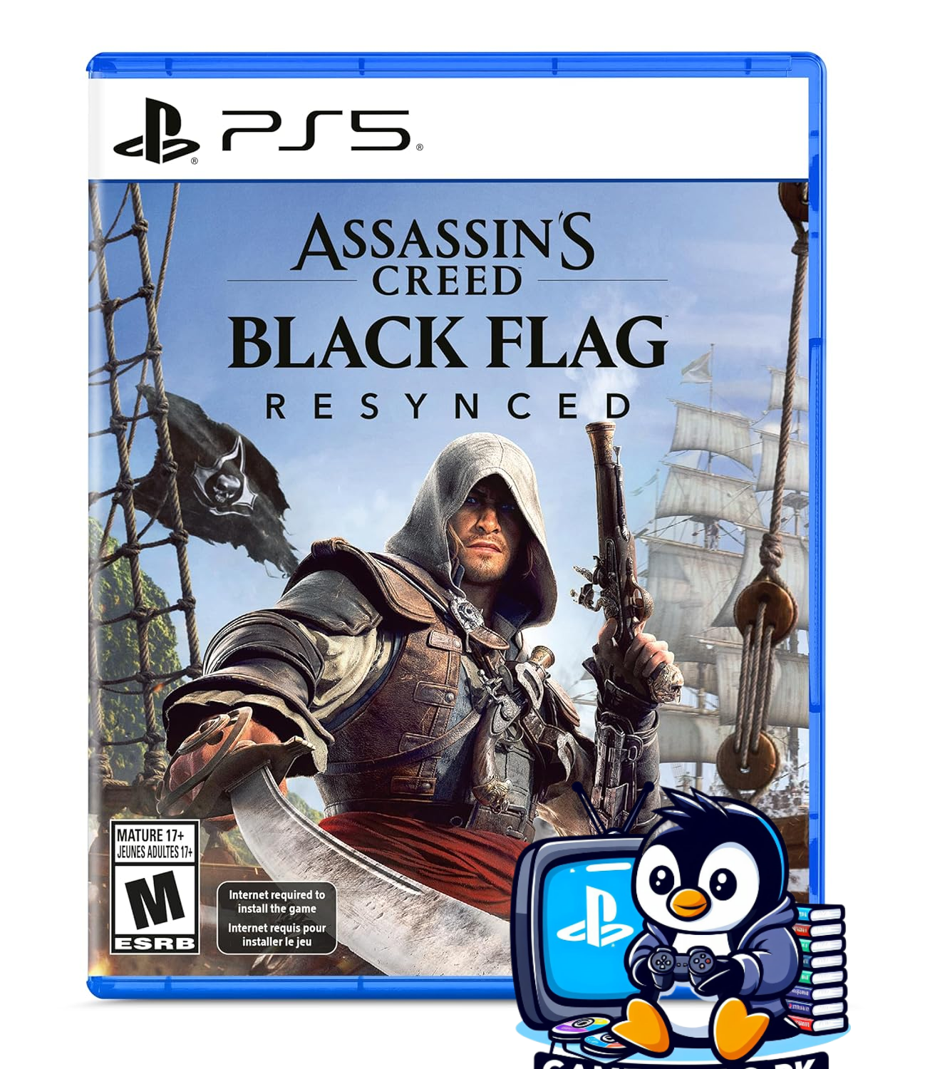 Assassin's Creed Black Flag Resynced PS5 sealed game case on GameKhelo Pakistan
