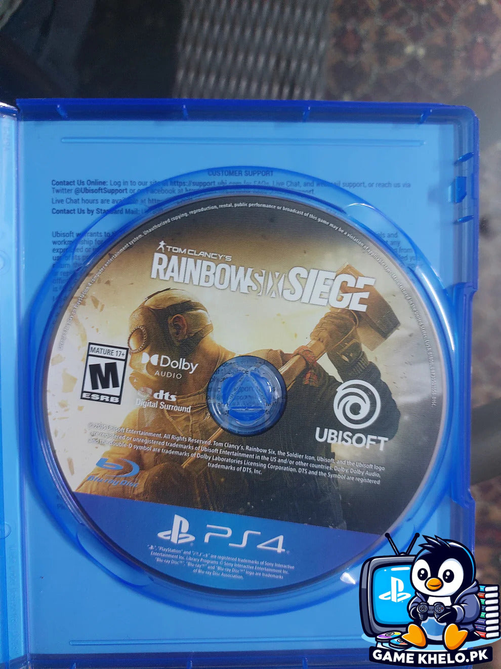 Tom Clancy's Rainbow Six: Siege PS4 Disc Closeup - Game Khelo Pakistan