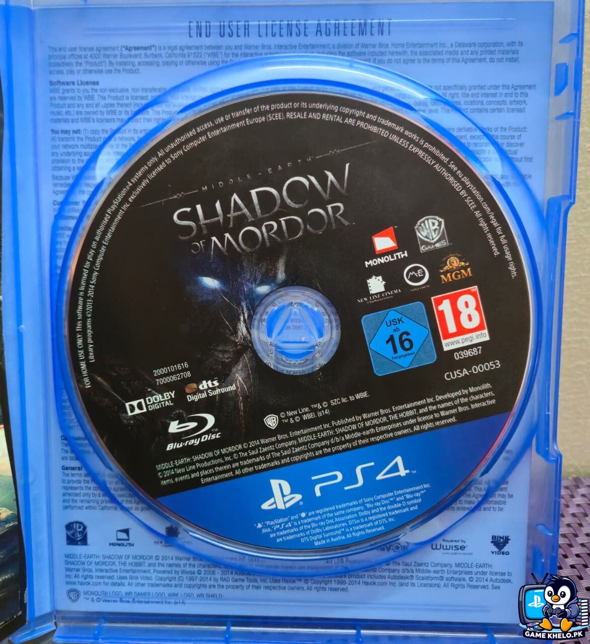 "Middle Earth: Shadow Of Mordor PS4 Used PlayStation game available at GameKhelo Islamabad Pakistan"4