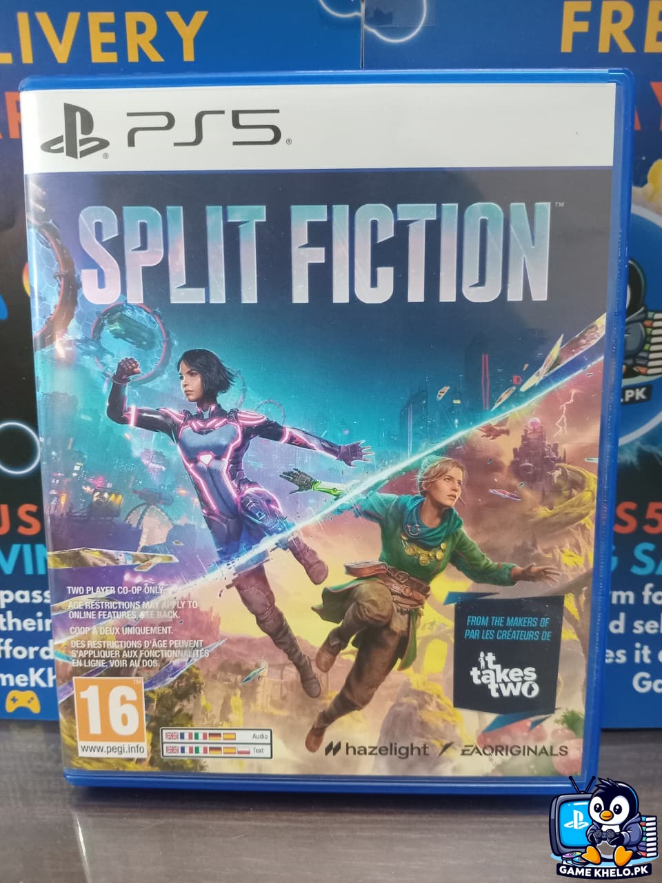 Split Fiction PS5 front cover art by Hazelight Studios