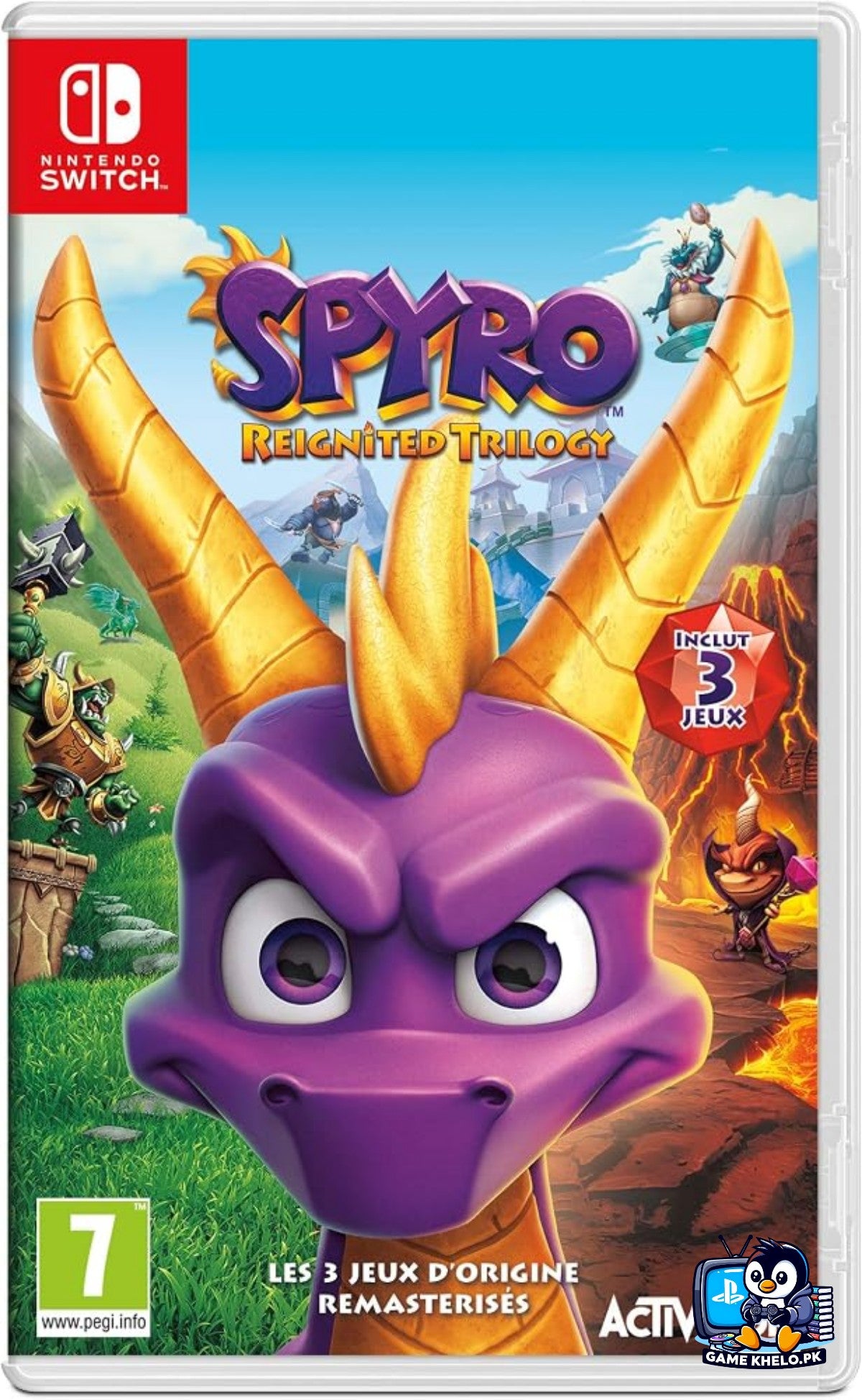 Spyro Reignited Trilogy Nintendo Switch box art – GameKhelo Pakistan