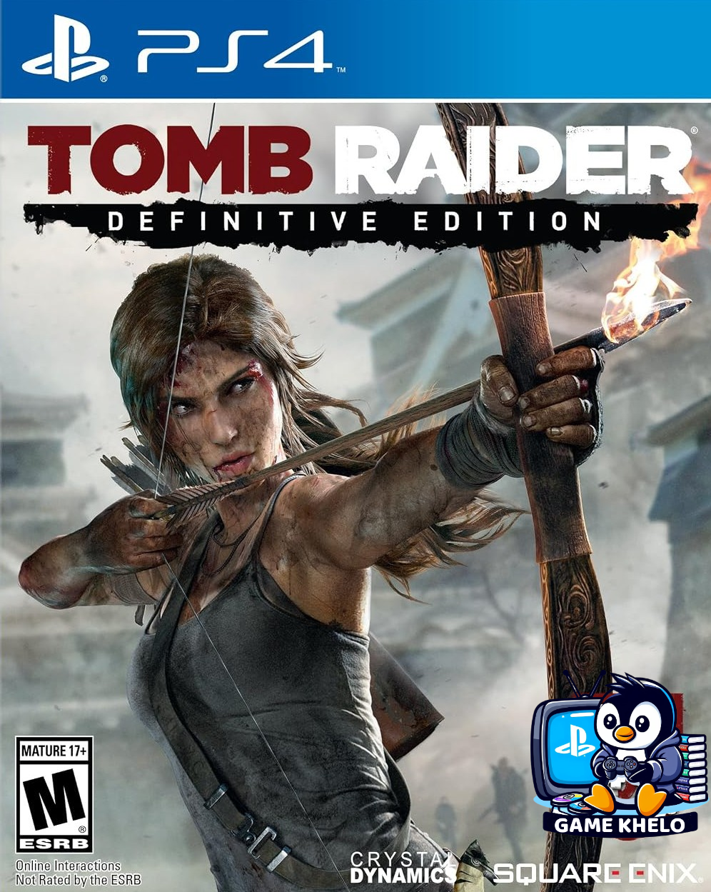 Pre-owned Tomb Raider Definitive Edition PS4 game case on GameKhelo Pakistan