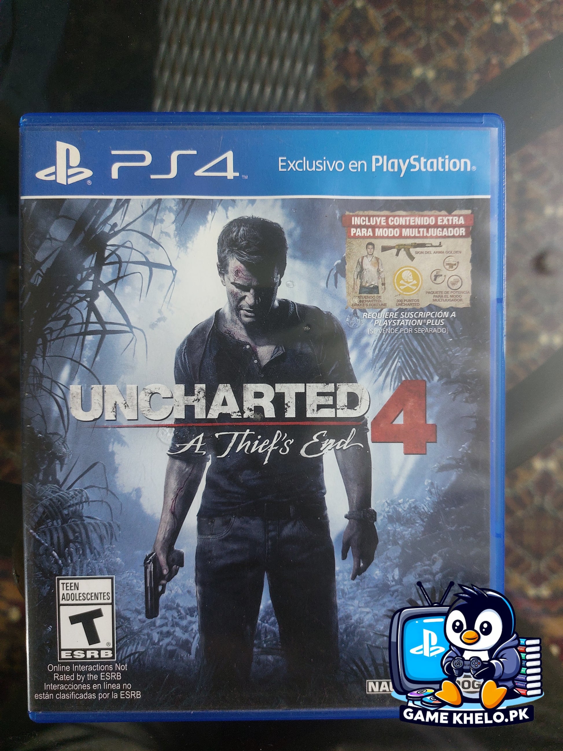 Uncharted 4 A Thief's End PS4 Cover Front - Game Khelo Islamabad Pakistan