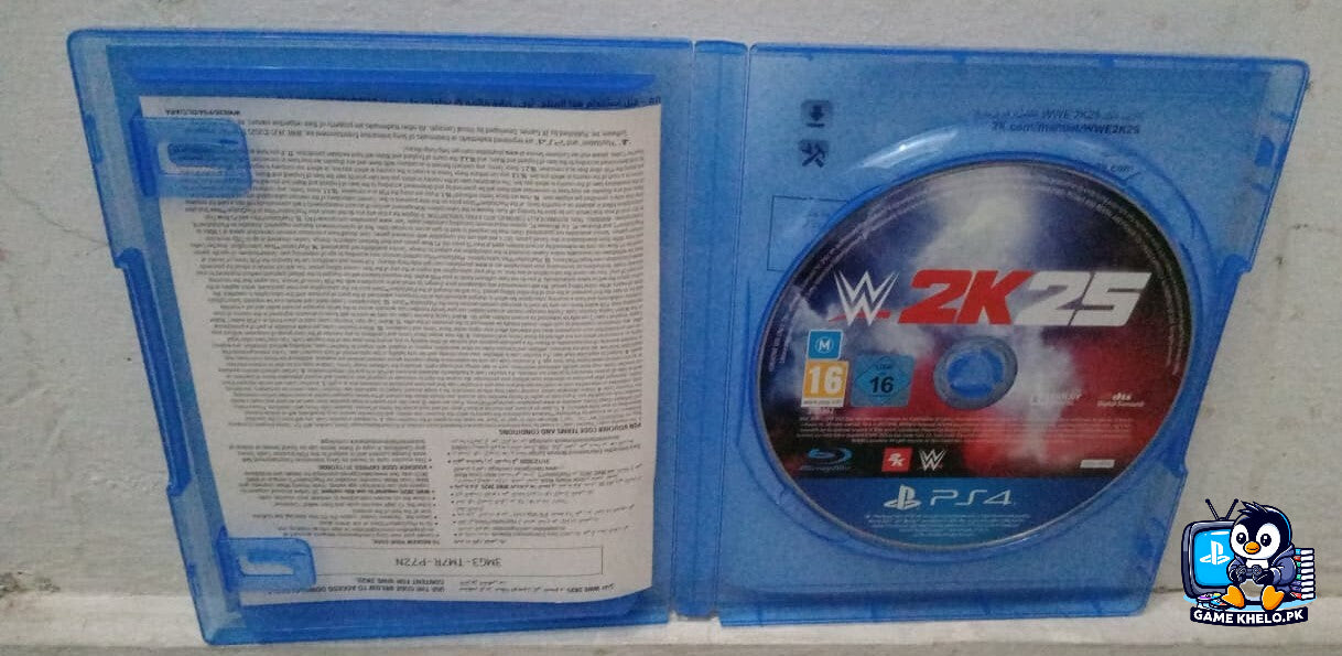 WWE 2K25 PS4 game disc close-up – tested and verified – Gamekhelo